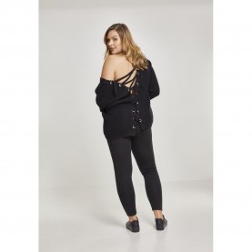 блуза,дамски,блузи,urban,classics,sweatshirt,back,lace,up,big,black
