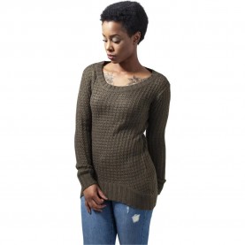 блуза,дамски,пуловери,дамски,плетени,дрехи,urban,classics,sweater,olive,(green)