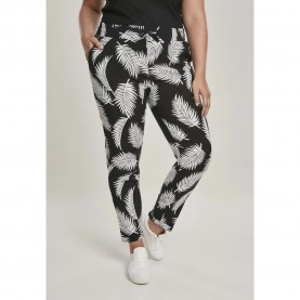 Панталони Urban classics Elastic Wait pants - Black (Black / White) панталони,дамски,панталони,urban,classics,elastic,wait,pants,black,(black,white)