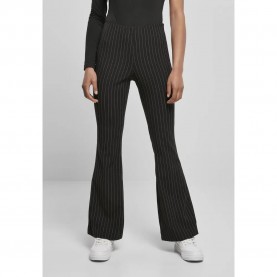 панталони,дамски,панталони,urban,classics,flared,pin,stripe,pants,black,white