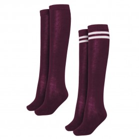 чорапи,дамски,чорапи,urban,classics,college,socks,2,pairs,bordeaux,(red)
