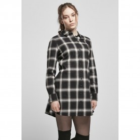 карирана,риза,дамски,поли,и,рокли,urban,classics,cotton,check,shirt,dress,black