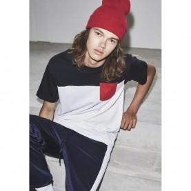 тениска,мъжки,тениски,дамски,тениски,urban,classics,3,tone,pocket,t,shirt,white,(white,navy,blue,red)