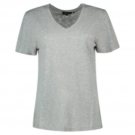 тениска,дамски,тениски,superdry,studios,pocket,orange,label,essential,vee,original,short,sleeve,v,neck,t,shirt,grey,(mid,marl)