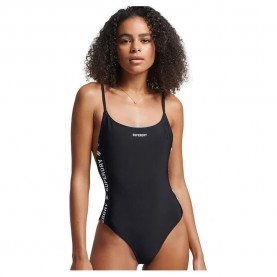 бански,костюм,дамски,бански,костюми,superdry,code,essential,tape,swimsuit,black,(black)