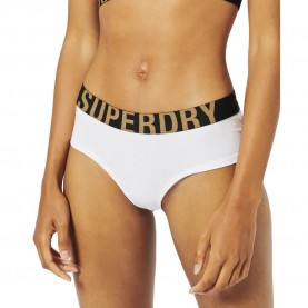 слипове,дамско,бельо,дамски,бикини,и,танкини,superdry,large,logo,hipster,brief,panties,white,gold,(white)