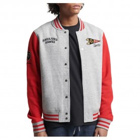 блуза,мъжки,пуловери,superdry,vintage,collegiate,bomber,sweatshirt,athletic,grey,marl,(white)