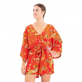 гащеризон,дамски,гащеризони,superdry,vintage,kimono,playsuit,orange