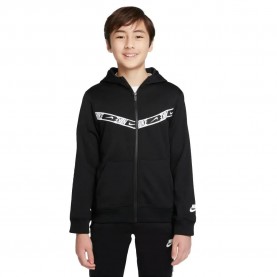 Блуза Nike Sportswear Repeat PK full zip sweatshirt - Black (Black / Black / White) блуза,детски,блузи,nike,sportswear,repeat,pk,full,zip,sweatshirt,black,(black,black,white)