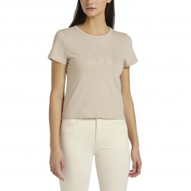 тениска,дамски,тениски,lee,slim,cropped,short,sleeve,t,shirt,beige,(oxford,tan)