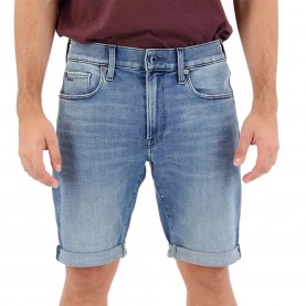 Къси панталони G-Star 3301 Slim shorts - Blue (Faded Cascade) къси,панталони,мъжки,панталони,g,star,3301,slim,shorts,blue,(faded,cascade)