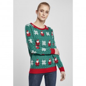 блуза,дамски,пуловери,дамски,плетени,дрехи,urban,classics,sweatshirt,santa,christmas,green