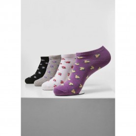 чорапи,дамски,чорапи,urban,classics,recycled,yarn,flower,invisible,no,show,socks,4,pairs,grey,(gray,black,white)