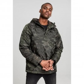яке,мъжки,якета,дамски,якета,и,палта,urban,classics,windproof,padded,pullover,over,jacket,green,(dark,green)