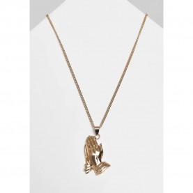 бижутерия,urban,classics,pray,hands,necklace,doré,(yellow)