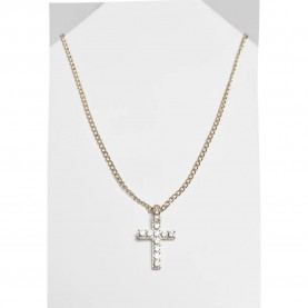 бижутерия,urban,classics,diamond,cross,necklace,yellow,(doré)