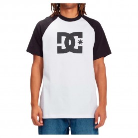 Тениска Dc shoes Star Raglan short sleeve T-shirt - White (White / Black) тениска,мъжки,тениски,дамски,тениски,dc,shoes,star,raglan,short,sleeve,t,shirt,white,(white,black)