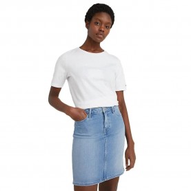 тениска,дамски,тениски,tommy,hilfiger,regular,metallic,short,sleeve,t,shirt,white