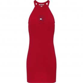 дамски,дънки,дамски,поли,и,рокли,tommy,jeans,timeless,circle,bodycon,sleeveless,dress,red