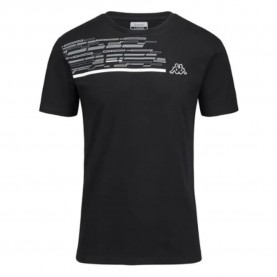 тениска,мъжки,тениски,kappa,godot,short,sleeve,t,shirt,black,(black)