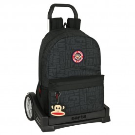 Раница Safta Paul Frank Team Player Wheeled Backpack - Black (Multicolor) раница,раници,safta,paul,frank,team,player,wheeled,backpack,black,(multicolor)