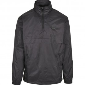 яке,мъжки,якета,urban,classics,stand,up,collar,pull,over,jacket,black