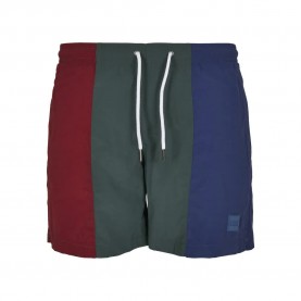 бански,гащета,мъжки,бански,костюми,urban,classics,tricolour,swimming,shorts,bordeaux,bottle,green,(red)