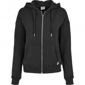 блуза,дамски,блузи,urban,classics,sweatshirt,organic,terry,zip,big,black