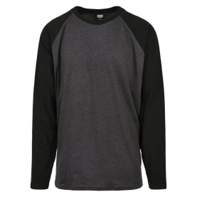 тениска,мъжки,тениски,дамски,тениски,urban,classics,raglan,contrast,long,sleeve,t,shirt,brown,(marron,foncé,noir)
