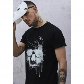 Тениска Mister tee Waterpaint Skull Gt short sleeve T-shirt - Black (Black) тениска,мъжки,тениски,дамски,тениски,mister,tee,waterpaint,skull,gt,short,sleeve,t,shirt,black,(black)