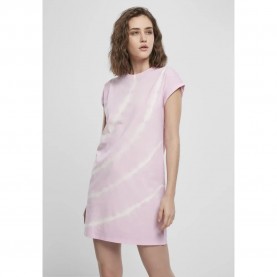 Рокля Urban classics Tie Dye dress - Pink (Pink) рокля,дамски,поли,и,рокли,urban,classics,tie,dye,dress,pink,(pink)