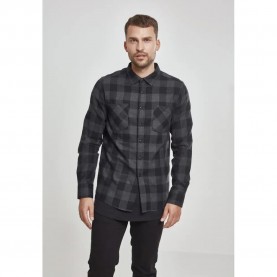 риза,с,дълъг,ръкав,мъжки,ризи,urban,classics,basic,flannel,long,sleeve,shirt,black,brown,(black)