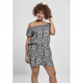 рокля,дамски,поли,и,рокли,urban,classics,urban,classic,aop,gt,dress,black,(black,white)