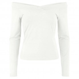 тениска,дамски,тениски,pieces,maliva,off,shoulder,long,sleeve,v,neck,t,shirt,white,(bright,white)