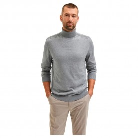 блуза,мъжки,пуловери,selected,berg,high,neck,sweater,grey,(medium,grey,melange)