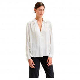 тениска,дамски,тениски,selected,lina,long,sleeve,v,neck,t,shirt,snow,white,(white)