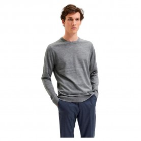 Блуза Selected Town Merino Coolmax sweater - Grey (Titanium / Detail Melange) блуза,мъжки,пуловери,selected,town,merino,coolmax,sweater,grey,(titanium,detail,melange)
