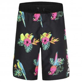 бански,гащета,детски,бански,костюми,hurley,parrot,floral,pull,on,swimming,shorts,black,(multi)