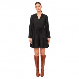 рокля,дамски,поли,и,рокли,vila,kawa,long,sleeve,dress,black