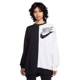 Тениска Nike Sportswear FT Oos Crew DNC long sleeve T-shirt - Black (Black / White) тениска,дамски,тениски,nike,sportswear,ft,oos,crew,dnc,long,sleeve,t,shirt,black,(black,white)