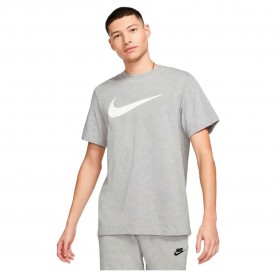 Тениска Nike Sportswear Swoosh short sleeve T-shirt - Grey (Dk Grey Heather / White) тениска,мъжки,тениски,дамски,тениски,nike,sportswear,swoosh,short,sleeve,t,shirt,grey,(dk,grey,heather,white)