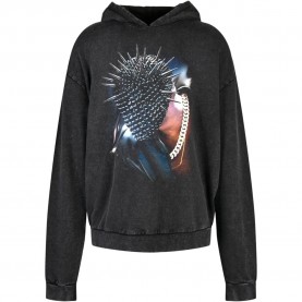 суичър,дамски,блузи,mister,tee,thorned,mask,oversize,hoodie,black