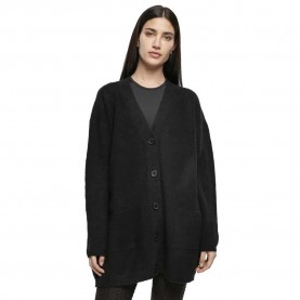 жилетка,дамски,пуловери,дамски,плетени,дрехи,urban,classics,chunky,fluffy,cardigan,black,(black)