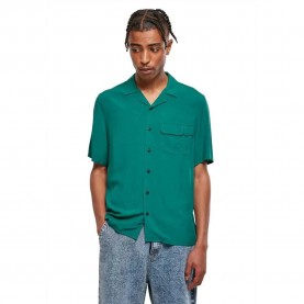 риза,с,къс,ръкав,мъжки,ризи,urban,classics,viscose,camp,short,sleeve,shirt,green,(green)