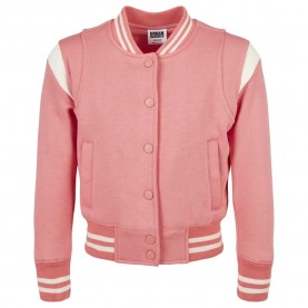 Яке Urban classics Inset College jacket - Pale Pink / White Sand яке,детски,якета,и,палта,urban,classics,inset,college,jacket,pale,pink,white,sand