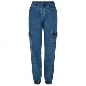 дънки,дамски,панталони,urban,classics,organic,stretch,cargo,high,waist,jeans,clear,blue,washed,(blue)