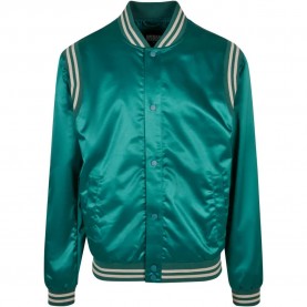 Яке Urban classics Satin College jacket - Green (Green) яке,мъжки,якета,urban,classics,satin,college,jacket,green,(green)