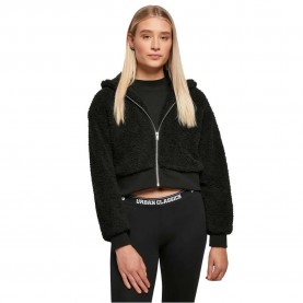 Яке Urban classics Oversized Sherpa jacket - Black (Black) яке,дамски,якета,и,палта,urban,classics,oversized,sherpa,jacket,black,(black)