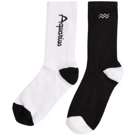 чорапи,мъжки,чорапи,urban,classics,zodiac,long,socks,2,pairs,black,white,aquarius,(multicolor)
