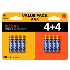 батерии,kodak,max,aaa,lr6,alkaline,battery,8,units,blue,(multicolour)